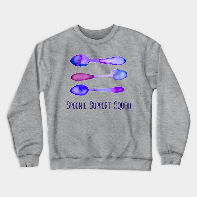 Spoonie Support Squad (Purple)! Crewneck Sweatshirt by KelseyLovelle